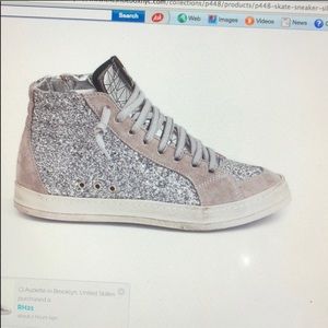 P448 skate silver high tops